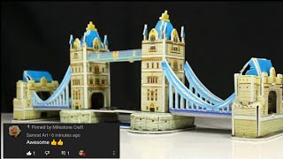 mini tower bridge construction with cardboard #diy #london #londontowerbridge