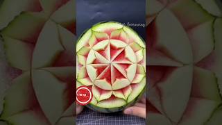 How To Carve Watermelon Fruit | Watermelon Leaf | Vegetable Carving | Fruit Carving #shortstrending