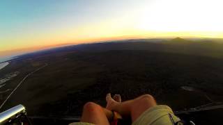 sunset paramotor flight north coast new south wales