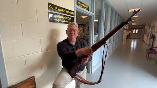 1903 Springfield Rifle explained by Nel at the Maryland veterans museum