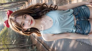 [4K] AI ART Japan Lookbook Model Video  - Whimsical Woodlands #ai룩북 #art  #beauty