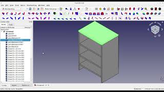 Adding dowels | Woodworking | Furniture 3D design | FreeCAD