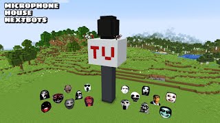 SURVIVAL TV MICROPHONE HOUSE WITH 100 NEXTBOTS in Minecraft Gameplay - Coffin Meme