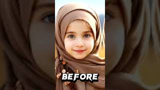 BEFORE AND AFTER ISLAMIC GIRL SHORT VIDEO #islam #borka #hijab ##girls #mashaallah #allah#remix #mus