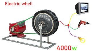 I generate 220v Cyclic Generator from electric wheels