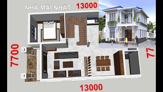 Nhà Mái Nhật Mẫu Mới, Mặt tiền 7.7m x13m