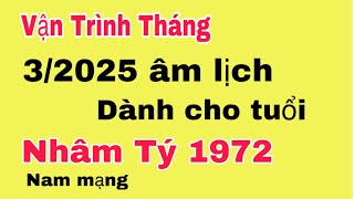 Vận trình tháng 3/2025 âm lịch dành cho tuổi Nhâm Tý 1972 (nam mạng) sẽ ra sao