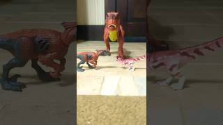 Jurassic Yeet#stopmotion#jurassicpark#redrex#pyroraptor#pachycephalosaurus#dinosaur#funny