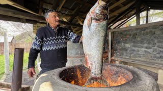 Big Catch Of Fish and Cooking It Whole in a Tandoor! Rustic Recipe