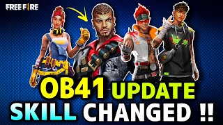 TOP 5 CHARACTERS ABILITY CHANGED !! 😱 | OB41 UPDATE FREEFIRE 🙂 | OB41 NEW CHANGES IN VEHICLES 😅