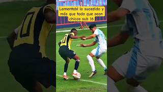 Ecuador Argentina sub 16 lamentablemente terminó en pelea #ecuador #argentina #sudamerica #futbol