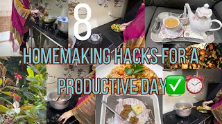 8 Homemaking Habits For A Productive Day || Habits of a Homemaking make a day Productive For You🧕✅⏰.