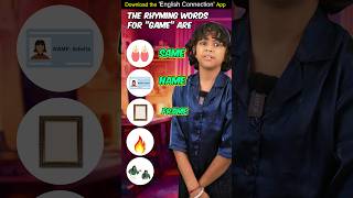 Rhyming Words Part - 7 | Face, Game, Sock, Day, Jump | Adi English Connection  #shorts