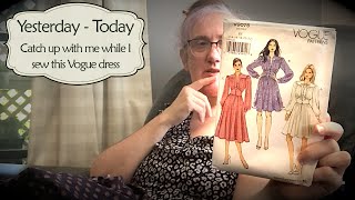 Catch up with me while I sew my 70s Style Rayon Dress - Yesterday Today Sewing