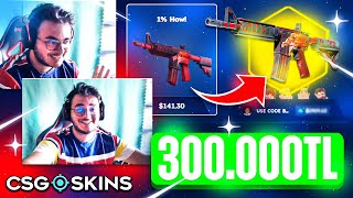 %1 HOWL VE BIÇAK KASALARI İLE RİSKLİ BATTLE YAPTIM !! - Csgoskins Promo Code Katlama