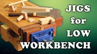 Low Workbench Updates. Vise, Bench Hook, Planing Stop, Racking Stop [3/4]