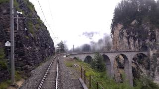 ★ 4K 🇨🇭 Cazis - Albulatunnel II (Neu) - Samedan cab ride, Switzerland [07.2024] Führerstandsmitfahrt