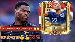 Denzel Dumfries fc mobile review 🤯🤯 better than all RB? best RB in fc mobile💯💯 #gameplay #fc25 #fifa