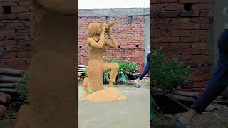 Sand Sculpture Falling Down Manjete Pyari Lage Tu Xori Ghani Hasin Ge #shorts#funny #music#bholenath