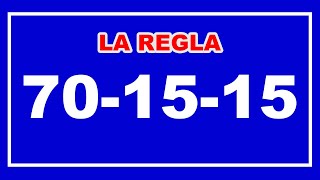 La Regla "70-15-15" Para Atraer Mujeres, Ser Productivo & Tener Éxito En El Resto De Áreas