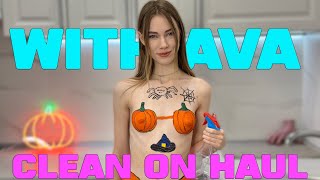 [4K HouseWife] How to clean the kitchen| With Ava| Halloween 🎃