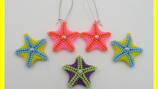 Beaded Starfish Earrings