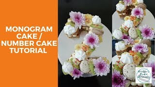 Monogram Cake/Number Cake Tutorial (How To) | Kurlina's Foodie Chronicles