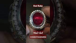 Natural Red Ruby Pigeon Blood HQ Ring Perak Minat +6282114494934 #shorts #ruby #pigeon