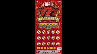 $10 - TRIPLE 777 - NEW TICKET TUESDAY FLORIDA Lottery Bengal Scratch Off instant ticket!