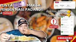 BELI NASI PADANG 10 RIBU DI GOFOOD RATTING LUMAYAN ANCUR