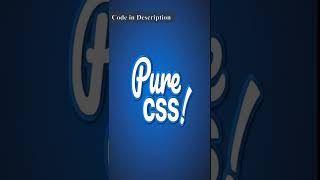 Creative Codepen CSS Animation | 3D CSS Typography