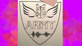 How to draw BTS Army | BTS army logo drawing | BTS drawing | BTS army drawing | step by step