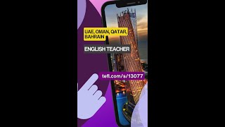 English Teacher at The International Schools Of Choueifat  Locations: UAE, Oman, Qatar, Bahrain.