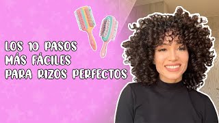 TUTORIAL RIZOS PERFECTOS - NUEVA RUTINA EN 10 PASOS .