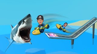 PULAMOS NA RAMPA GIGANTE PARA ATRAVESSAR O MAR DO MEGALODON!!