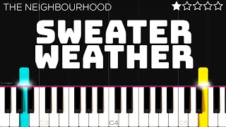 The Neighbourhood - Sweater Weather | EASY Piano Tutorial