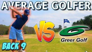 Average Golfer battles the BACK 9 at Greer Golf | Course Vlog Shot Tracers