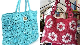 Latest stylish Hand-knitted Crochet handbags designs//Amazing crochet handbags designs ideas