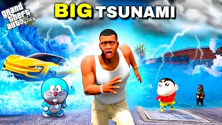 GTA 5 : The End of Los Santos! Shinchan & Franklin & Doraemon Surviving in Biggest Tsunami 😨 Tamil