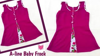 A-line Baby Frock Cutting and Stitching//Beautiful Baby Frock Design//Style by Rano