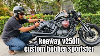 KEEWAY V250FI DI CUSTOM MENJADI BOBBER SPORTSTER SINGLE SEAT #keeway #keewayv250 #keewaycustom