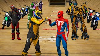 Novos Epic Ramp e SuperHerois com Motos, Carros Legais New Challenge Moto Gear SPIDER-MAN mod GTA 5