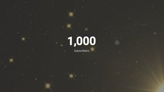 1,000 SUBSCRIBERS!!!! WOOHOO!!!!