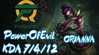 FlyQ PowerOfEvil ORIANNA vs CASSIOPEIA MID - NA CHALLENGER - PATCH 10.9