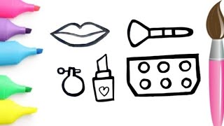 How To Make 👄💅 💄 lipstick for kids | Preschool Color Learning Video,Howtodraw