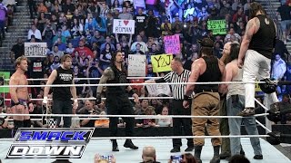 Roman Reigns, Dean Ambrose & Chris Jericho vs. Bray Wyatt, Harper & Rowan: SmackDown, Jan. 28, 2016