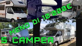 5 camper usati sotto i 10'000