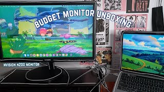 budget monitor unboxing NVISION N200 🖥  + keyboard & monitor stand *philippines*