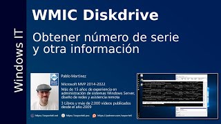 WMIC DiskDrive - Obtener el número de serie de un disco y otra información