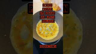 Menu DIET simpel tinggi protein telur dadar gulung jangan lupa subscribe like komen share ya